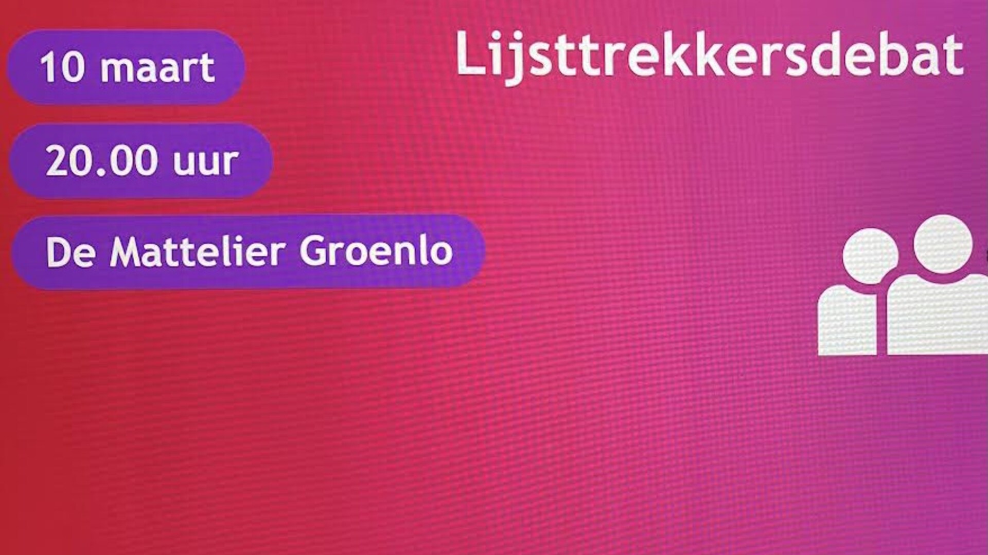 Lijsttrekkersdebat 